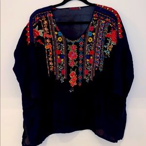 Johnny Was Embroidered Blouse